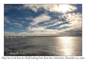 Nilas Sea Ice & Ross Ice Shelf looking East