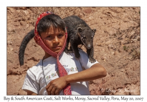 Boy & South American Coati
