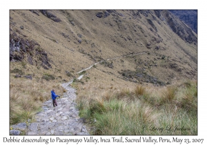 Debbie descending to Pacaymayo Valley