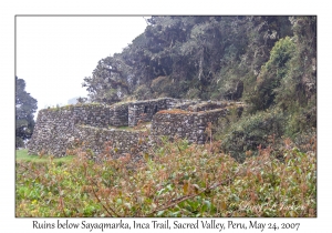 Inca Ruins below Sayaqmarka