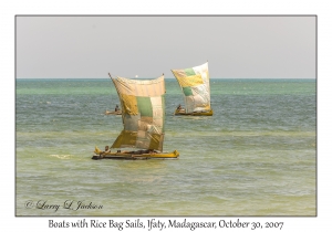 Boats with Rice Bag Sails