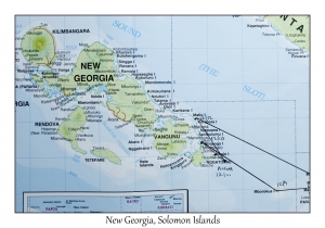 New Georgia, Solomon Islands Map