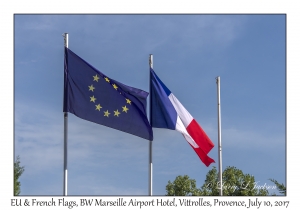 European Union and French Flags