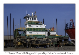2024-03-06#2013 TB 'Brown Water VIII', Shipyard, Copano Bay, Fulton, Texas