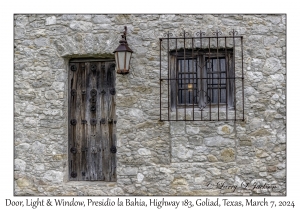 2024-03-07#2115 Door, Light & Window, Presidio la Bahia, Hwy 183, Goliad, Texas