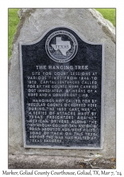 2024-03-07#2172 Marker, Hanging Tree, Goliad County Courthouse, Goliad, Texas