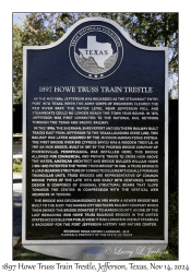 Marker, 1897 Howe Truss Train Testle