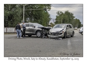 2025-09-19#9815 Driving Photo, Wreck, Saty to Almaty, Kazakhstan