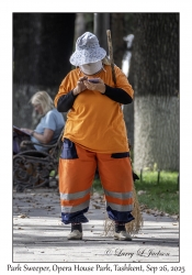 2025-09-26#1972 Park Sweeper, Opera House Park, across Hotel Tashkent Palace, Lotte City, Tashkent, Uzbekistan