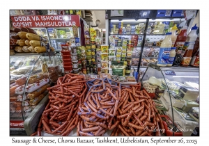 2025-09-26#5225 Cheese & Sausage, Chorsu Bazaar, Tashkent, Uzbekistan