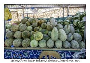 2025-09-26#5232 Melons, Chorsu Bazaar, Tashkent, Uzbekistan