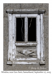 2025-09-27#2150 Window, near Gur-Amir, Mausoleum of Tamerlane, Samarkand, Uzbekistan