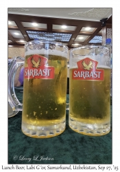 2025-09-27#5140 Beer, Lunch, Labi G 'or, Samarkand, Uzbekistan