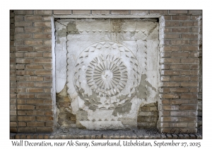 2025-09-27#5329 Wall Decoration, near Ak-Saray, Samarkand, Uzbekistan