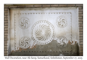 2025-09-27#5330 Wall Decoration, near Ak-Saray, Samarkand, Uzbekistan