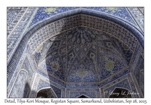 2025-09-28#2302 Detail, Tilya-Kori Mosque, Registan Square, Samarkand, Uzbekistan