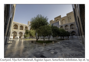 2025-09-28#5413 Courtyard, Tilya-Kori Madrasah, Registan Square, Samarkand, Uzbekistan