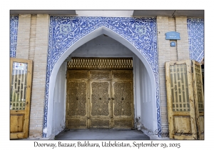 2025-09-29#2534 Doorway, Bazaar, Bukhara, Uzbekistan