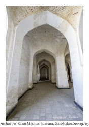 2025-09-29#5515 Arches, Poi Kalon Mosque, Bukhara, Uzbekistan