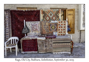 2025-09-30#2665 Rugs, Old City, Bukhara, Uzbekistan