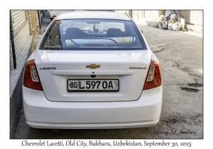 2025-09-30#2682 Chevrolet Lacetti, Old City Walk, Bukhara, Uzbekistan