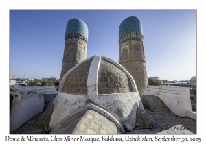 2025-09-30#5684 Dome & Minarets, Chor Minor Mosque, Bukhara, Uzbekistan