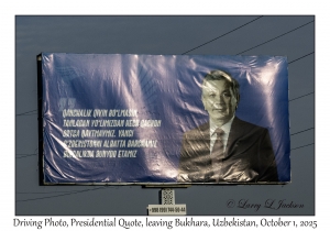 2025-10-01#2774 Driving Photo, President, leaving Bukhara, Uzbekistan