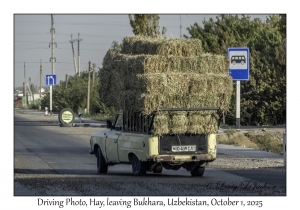 2025-10-01#2786 Driving Photo, Hay, leaving Bukhara, Uzbekistan