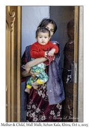 2025-10-02#3236 Mother & Child, Wall Walk, Itchan Kala, Khiva, Uzbekistan