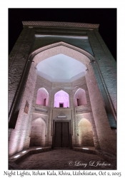 2025-10-02#5827 Night Lights, Itchan Kala, Khiva, Uzbekistan