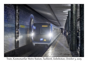 2025-10-03#3384 Train, Kozmonavtlar Metro Station, Tashkent, Uzbekistan