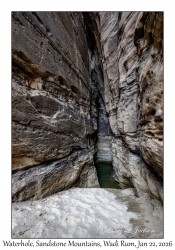 2026-01-22#5921 Waterhole, Sandstone Mountains, Wadi Rum, Jordan
