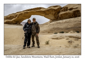 2026-01-22#5948 Debbie & LJax, Sandstone Mountains, Wadi Rum, Jordan by Dan