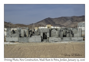 2026-01-23#4032 Driving Photo, Construction, Wadi Rum to Petra, Jordan