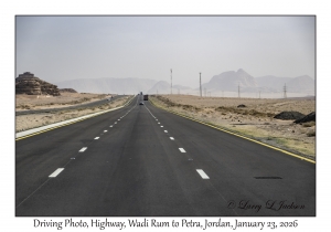 2026-01-23#4033 Driving Photo, Highway, Wadi Rum to Petra, Jordan
