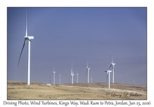 2026-01-23#4054 Driving Photo, Wind Turbines 30%, Kings Way, Wadi Rum to Petra, Jordan