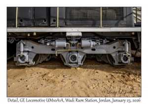 2026-01-23#5979 Detail, GE Locomotive UM10A1A, Wadi Rum Station, Jordan
