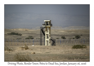 2026-01-26#4622 Driving Photo, Border Tower, Petra to Dead Sea, Jordan