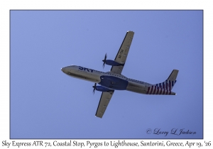 2026-04-19#5330 Sky Express ATR 72, Coastal Stop, Pyrgos to Lighthouse, Santorini, Greece