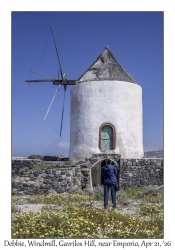 2026-04-21#6298 Debbie, Windmill, Gavrilos Hill, near Emporio, Santorini, Greece