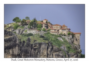 2026-04-27#6746 Dusk, Great Meteoron Monastery, Meteora, Greece