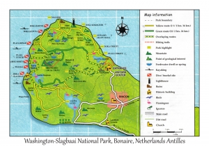 Washington-Slagbaai National Park Map